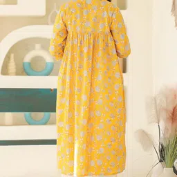 janasya Women's Pure Cotton Floral Printed A-Line Maternity Kurta image 4