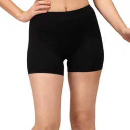 SOIE Women's Mid Rise Soft Polyamide Spandex Mid Thigh Length Cycling Shorts image 1