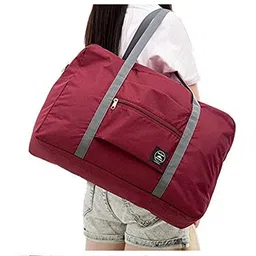 flywind Large Casual Travel Bags Clothes Luggage Storage Organizer Collation Puch Cases Suitcase Accessories Supplies Item Stuff Product 15 Cms Duffle Bag (Red) image 5
