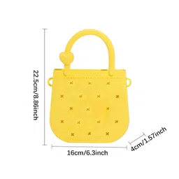2xBeach Tote Bag Handbag Easy to Clean Portable Beach Bag for Boat Summer Yellow Clothing, Shoes & Accessories Womens Handbags & Bags image 5