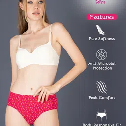 lux cozi Women's Cotton Hipster Panties (Prints May Vary) image 4