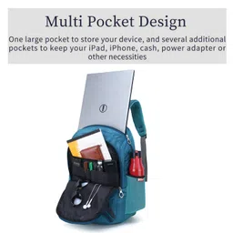 north zone Casual Waterproof Laptop Backpack/Office Bag/School Bag/College Bag/Business Bag/Travel Backpack (Dimensions:13x18 inches) (Compatible with 39.62cm(15.6inch laptop) 30 L (Blue & black) image 2