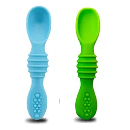 Chic Buddy Ultra Care Silicone Spoon Set - Baby Led Weaning Spoon - Spoon Set for Kids .BPA-Free Silicone Baby Spoon, Gentle on Gums, Easy-to-Hold,Ideal for Self-Feeding image 1
