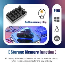 12 Keys Programmable Keyboard,Multifunctional USB Mechanical Gaming Keyboard,One-hand Macro Mechanical Keyboard with Memory Function,for Editing,Gaming,Industry,Office,Speculate in Stocks, Green image 5