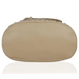 kleio Women's PU Studded Beige Casual Backpack image 5