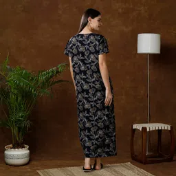 momtobe Women's Cotton Maxi Maternity Nighty/Feeding Nighty/Pregnancy Night Gown/A-Line Nursing Nighty with Zippers for Nursing Pre and Post Pregnancy image 3