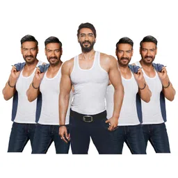 amul comfy Men's Pure Cotton White Vest Pack of 5 image 1