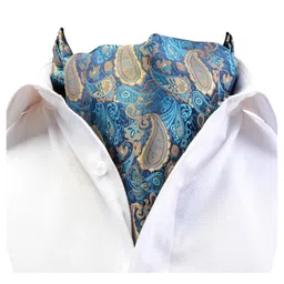 gusleson Men's Cravat Self Tie Paisley Jacquard Woven Floral Luxury Ascot image 1