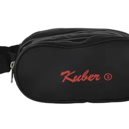 Kuber Industries Travel Toilerty bag|Shaving Kit for Men|Cosmetic Bag for Travel Accessories|3 Zipper Comparments & Carrying Strip|Pack of 1(Black)-HS43KUBMART26607 image 1