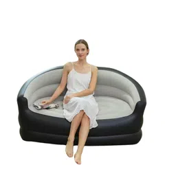 Alinos Inflatable Sofa for Living Room air Sofa Bed with Foot Pump Chair Portable Inflatable Couch Sofa Home Furniture image 1