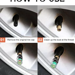 nudfsy 12PCS Car Tyre Valve Caps, Car Accessories, Tyre Pressure Monitoring, Tire Pressure Radium Caps, Modification & Decoration Accessories, Car Tire, Bikes, Trucks Motorcycles Tyre Valve Dust Cover Caps image 3