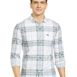 the indian garage co Men Regular Fit Checkered Full Sleeves Cutaway Collar Casual Shirt image 1