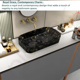 Plantex Tabletop Wash Basin for Bathroom/Designer Ceramic Basin/Rectangle Countertop Wash Basin/Home/Office (21.5 x 14 x 4.5 Inch) image 5