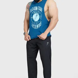 fuaark Men's Magnitude Supper Combed Cotton Broad Shoulder Sleeveless Deep Arm Cut Vest Sleeveless Tank image 5