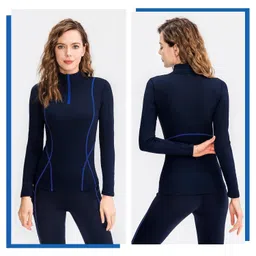 tesuwel 1/4 Ski Base Layer Women Cold Weather Winter Fleece Thermal Underwear Top Workout Running T Shirt Sweat Wicking image 2