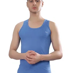 dollar bigboss Men's Solid Cotton Regular Vest (Colour May Vary) image 1