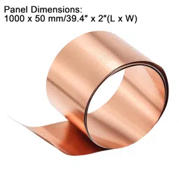 uxcell Copper Sheet Roll, Metal Foil Plate 1000mm x 50mm x 0.1mm image 2
