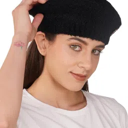 isweven Women's Winter Cozy Woolen Knit Beanie Cap (WC4148, Free Size) image 2