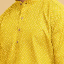 be active Men's Cotton Regular Kurta Size XL (C-399-2_Yellow) image 4