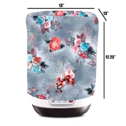 homestore-yep Air Fryer Cover for Home & Kitchen, Dust Proof and Water Proof, Suits for Major Brand Air Fryers, Size - 13x13x12.25 inches Blue Flower image 3