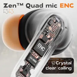 Boult Audio Z40 Pro with 100H Playtime, Quad Mic ENC, 45ms Low Latency Gaming, Premium Rubber Grip Case, 13mm Bass Drivers, Made in India TWS Bluetooth 5.3 Truly Wireless in Ear Earbuds (Midnight) image 4