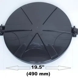 TRIBHU Heavy Plastic Water Tank Lid, Pure Unbreakable Hinge Type, Durable, 500 L - 2000 L Capacity, Open Tank, Flush Tank, Round Shape, Closing (Black, 1 Pcs) image 2