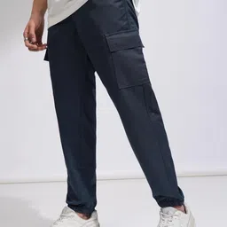 highlander Men's Slim-Fit Cotton Jogger Trousers | Breathable Fabric | Tapered Fit | All-Day Comfort | Trouser for Men | Men Trousers | Jogger Pant image 5