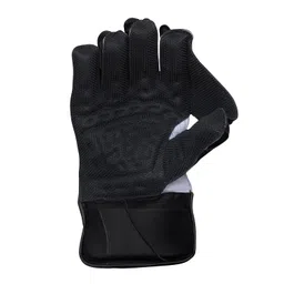 whitedot sports Whitedot Summer Leather Cricket Wicket Keeping Gloves Suitable for Professional Players (WKG Summer Black, Mens) image 4