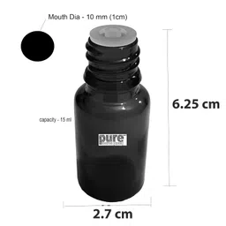 Pure Source India Empty 15 ML Amber Glass Bottle With Leak-Proof Euro Dropper And Cap With Seal,Suitable To Store Essential Oil,Medicine Etc...(Set of 6 Pcs) image 3