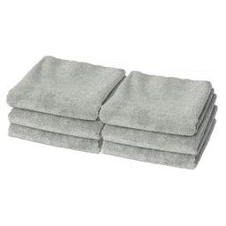 Eurow Microfiber Gentle and Fast Drying Absorbent Gym Fitness Exercise Towels, 350GSM, 16 by 27 Inches, Gray, 6 Pack image 1
