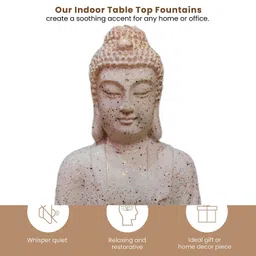ALILA Buddha Statue Water Fountain for Living Room Home Decor Decoration Table Top Indoor Outdoor Gift Gifting Items, 14 inches / 35cm (14 inches, Beidge Buddha Fountain) image 5