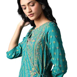 w for woman Womens Angrakha Jumpsuit in Round Neck image 5