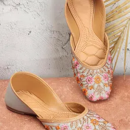 PRIYANSH Fashion Comfortable Flat Fancy Attractive Punjabi Jutti for Women and Girls image 2
