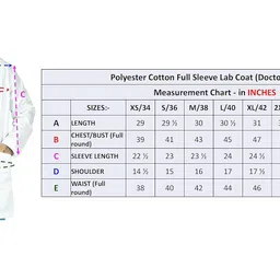 french terrain FRENCH TERRAIN® Unisex Polyester Cotton Long Sleeve Doctors Apron Lab Coat with 3 Pockets (Small_White) image 5