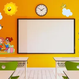 generic Ruhi Decor Cute School Child Fun Kids Education Play Ground Wall Sticker PVC Stickers Waterproof Laminated Wall Stylish for Living Room image 2