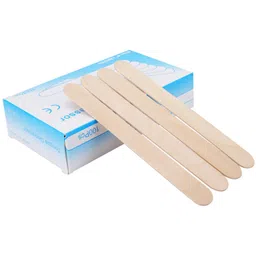 kira Large Wide Wax Sticks for women, Wood Wax Spatula Applicator, Body Hair Removal Craft Sticks Applicator Spatula (Pack of 100) image 3
