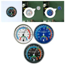 club bollywood CLUB BOLLYWOOD® Humidity Temperature Meter Gauge Instrumentation for Restaurant Garden White | Garden D?©cor | Outdoor Thermometers|1 Round Analog Humidity Temperature Meter Gauge image 3