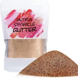 SNOOGG 200 Gram Extra Fine Copper Glitter Powder for Resin, Nail Crafts, Sequins, Art Painting, Snow Globe Making, DIY Projects, and Festive Decorations. image 1