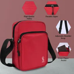 shavika bag Polyester Sling Cross Body Mobile/Cellphone Bag Travel Office Business Messenger one Side Shoulder Pouch Bag for Men and Women image 4