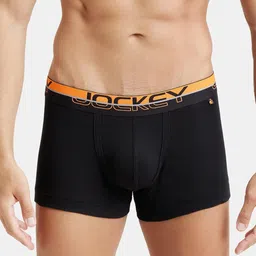 jockey FP03 Men's Super Combed Cotton Rib Solid Trunk with Ultrasoft Waistband (Pack of 2) image 3