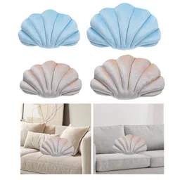 ATORSE™ Decorative Throw Pillow Holiday Comfortable Car Dorm Bedding Seashell Pillow Light Blue 34X25Cm|Home & Garden | Home Dacor | Pillows image 3