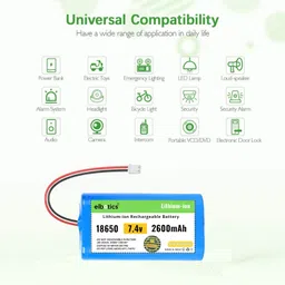 elbotics 7.4V 2000mAh Li-ion Rechargeable Battery Pack JST-PH 2.0/2P Plug Lithium-ion Batteries for Electronics Products, Toys Lighting, Bluetooth Equipment Fit for RC Helicopter Car Truck & RC Boats image 4