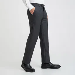 raymond Men's Slim Fit Mid Rise Trouser image 2