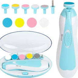 UNVELIS Baby Nail Trimmer Electric|Safe Baby Nail File|Baby Nail Clippers with Light and 6 Grinding Pads for Newborn Infant Toddler or Adults Toes and Fingernails|Kids Nail Care|Polish and Trim image 1