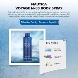 Nautica Voyage N83 Body Spray - 170g (For Men) image 2