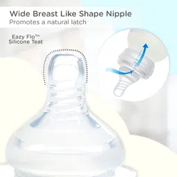 Mee Mee Eazy Flo Premium Baby Feeding Bottle (250 ml, Blue/Green) image 2