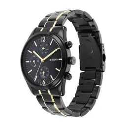 titan Black and Gold Gray Dial Analog Stainless Steel Strap Watch for Men-NS1805KM03/NT1805KM03 image 3
