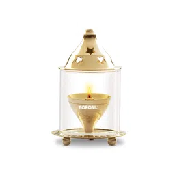 Borosil Akhand Diya (Small, Brass) image 2
