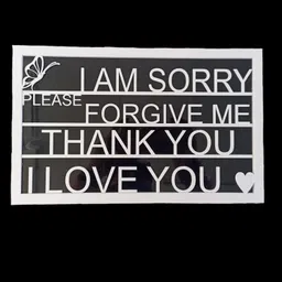 generic Ho'oponopono Meditation Table Top Decor, Hawaiian Prayer Wall Art, White Acrylic Quote Display with Butterfly Design image 1