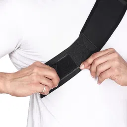 OPOFOX Premium Shoulder Support Brace For men and women With Adjustable Stretch Strap Wrap Belt For Rotator Cuff, Arthritis, Dislocated AC Joint, Labrum Tear, Shoulder Pain -Universal Size image 5